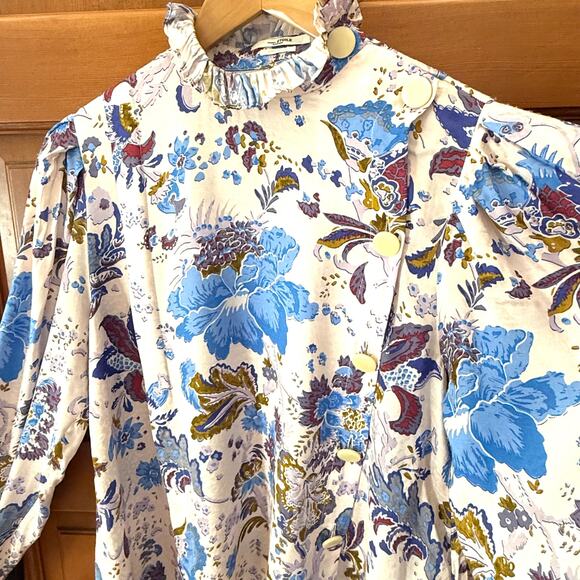 Isabel Marant Étoile Floral Side Button Long Sleeve EU 34/US 4  Shirt MSRP $490 - Picture 6 of 11